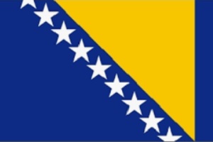 Landesfahne von Bosnien-Herzegowina